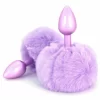 ToyJoy HAPPINESS Enchanting Bunnytail Aluminum Plug with Faux Fur Tail Silver - Boutique Anelma ToyJoy HAPPINESS Enchanting Bunnytail Aluminum Plug with Faux Fur Tail Silver