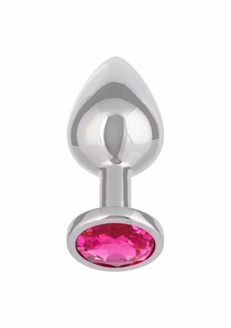 Jewel Large Rose Plug Metallic Intimate Accessory with Gem Accent - Boutique Anelma Jewel Large Rose Plug Metallic Intimate Accessory with Gem Accent