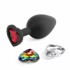 Glams Xchange Heart Medium Silicone Plug with Interchangeable Gems