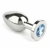 Mr. Steel Jeweled Plug Medium Stainless Steel with Gemstone Base