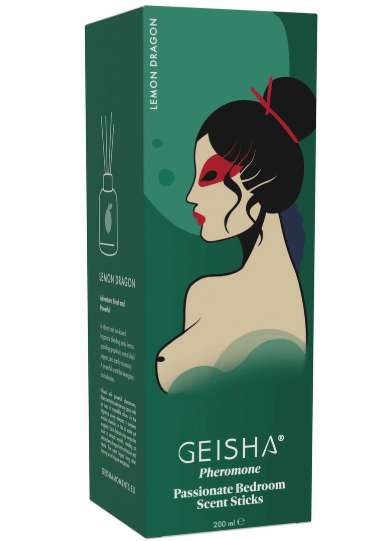 GEISHA Pheromone Bedroom Scent Sticks 200 ml Lemon & Vanilla - Boutique Anelma <p>Transform your living space with the refined aroma of <strong>GEISHA Pheromone Bedroom Scent Sticks 200 ml</strong>. Specially crafted to create a welcoming and harmonious environment