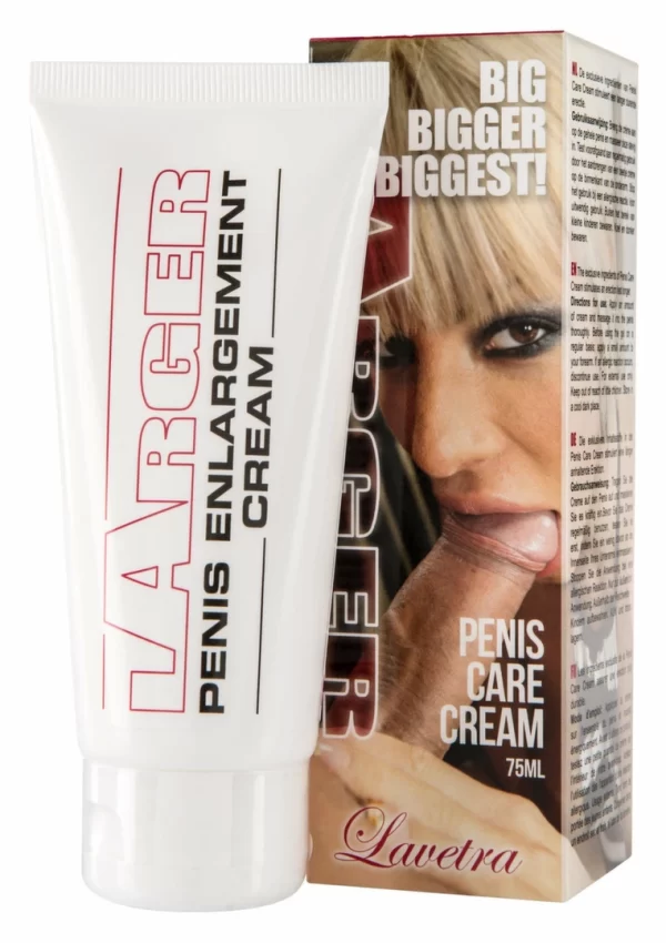 Cobeco Pharma Larger Lavetra 75 ml Intimate Care Cream for Men - Natural Formula