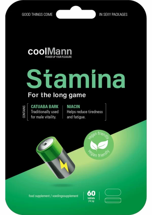 CoolMann Stamina 60 pcs - Energy & Focus Supplement for Men