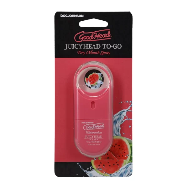 <p><strong>GoodHead Juicy Head To-Go Spray Watermelon 9ml</strong> is a compact and efficient oral spray designed to instantly hydrate the mouth and provide a burst of fresh