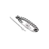 Master Series Chained Locking Bracelet & Necklace Set Titanium Steel