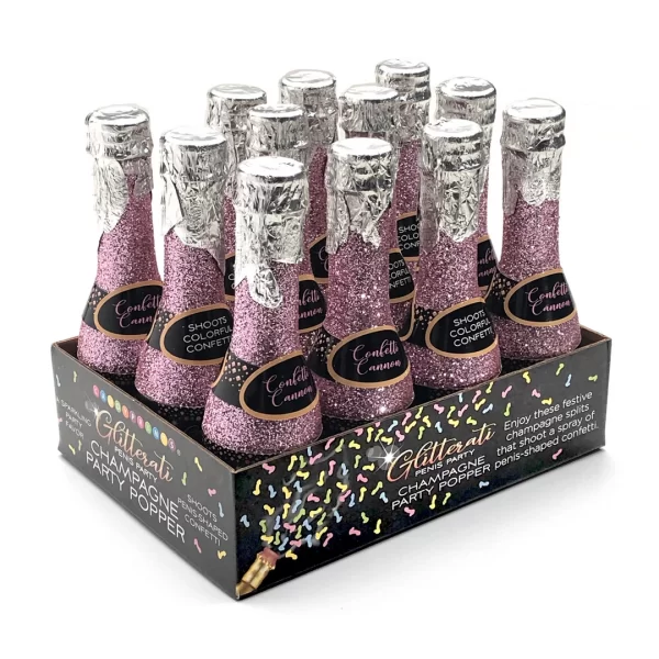 <p><strong>Elevate your celebration with the Glitterati Champagne Confetti Mini Bottle Poppers – the perfect addition for those seeking refined party accessories with a playful twist.</strong></p>