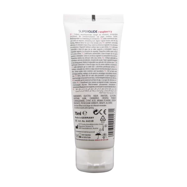 <p><strong>HOT Superglide Water-Based Edible Lubricant Raspberry 75ml</strong> is a high-quality