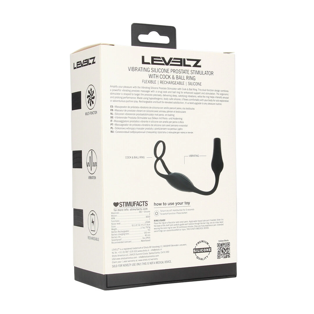 Czarny - Boutique Anelma <strong>LEVELZ </strong><b>Partner Black Silicone Dual Intimate System – Rechargeable</b><br />_x000D_