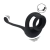 LEVELZ Partner Black Dual Motor Silicone Intimate Ring & Stimulator