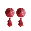 Ouch! Round Decorative Adhesive Tassels - Elegant Black