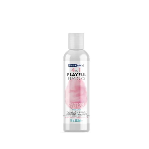 <p><strong>Swiss Navy Cotton Candy 4-in-1 Lubricant</strong> brings a touch of playful sweetness to your personal care routine. Developed in partnership with a leading food company