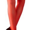 Stockings red 5 Cottelli LEGWEAR