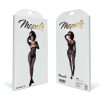 Long Sleeved Fishnet Bodystocking - One Size - Black