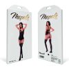 Fishnet Stocking with Necklines and Straps - One Size - Black
