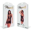 Rose Fishnet Chemise - One Size - Black