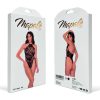 Snake Halter Fishnet Bodysuit - One Size - Black