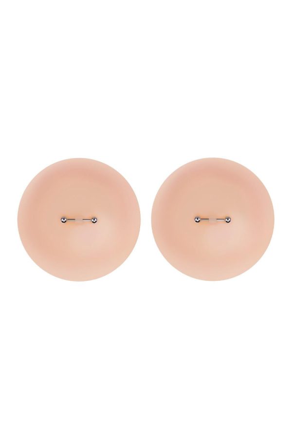 PEEKABOOS SILICONE PIERCED NIPPLE COVERS, FLESH