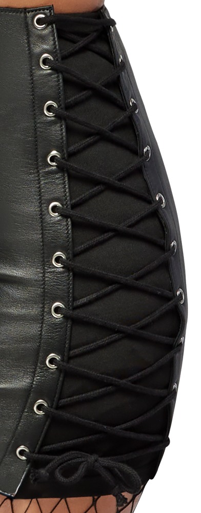 Leder Minirock XL