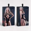 Celeste - Sheer and Wetlook Teddy - L/XL - Black - Anelma Celeste - Sheer and Wetlook Teddy - L/XL - Black