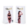 Rock Star - Balcolonette Two Piece Bra Set - L/XL - Wet Look Black