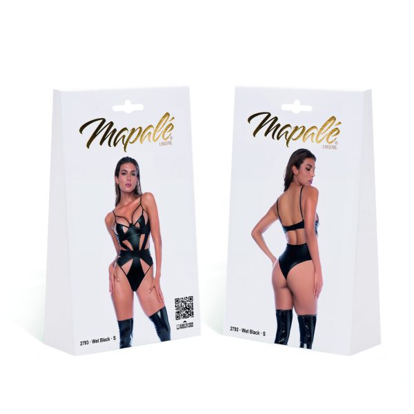 Bodysuit - S - Wet Look Black