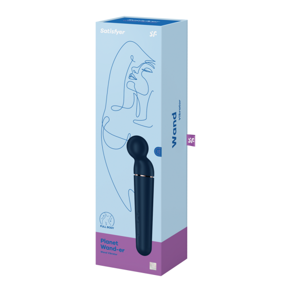 Planet Wand-er - Wand Vibrator - Blue/Rose Gold