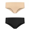 Bye Bra Invisible Hipster Set Nude & Black S - Seamless Comfort 2-Pack