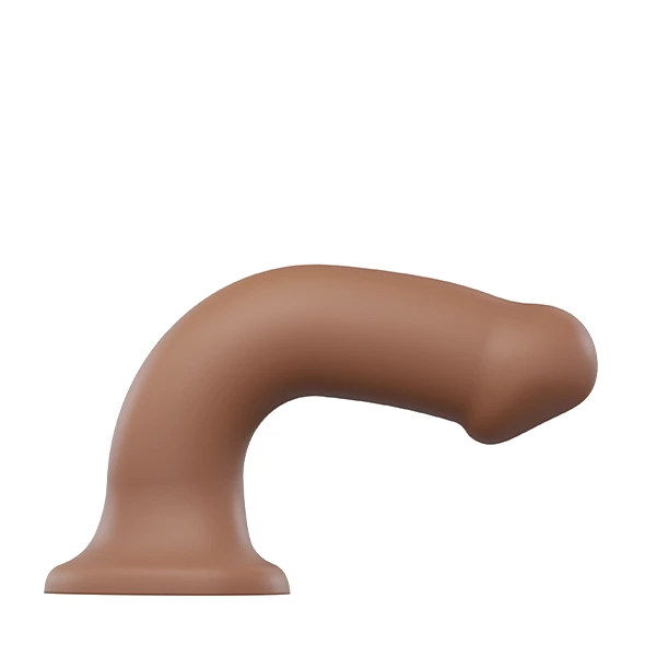 Strap-On-Me Dual Density Model Bendable Caramel M - silikonowy - Boutique Anelma Strap-On-Me Dual Density Bendable Model Caramel M 18cm Silicone