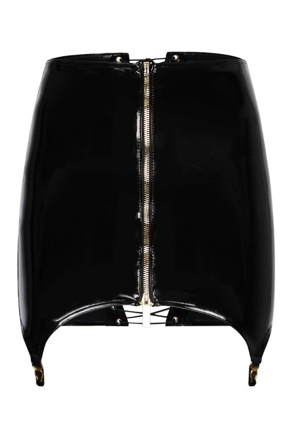 Alternative view of GUILTY PLEASURE SHADOW SHINE SKIRT BLACK, L