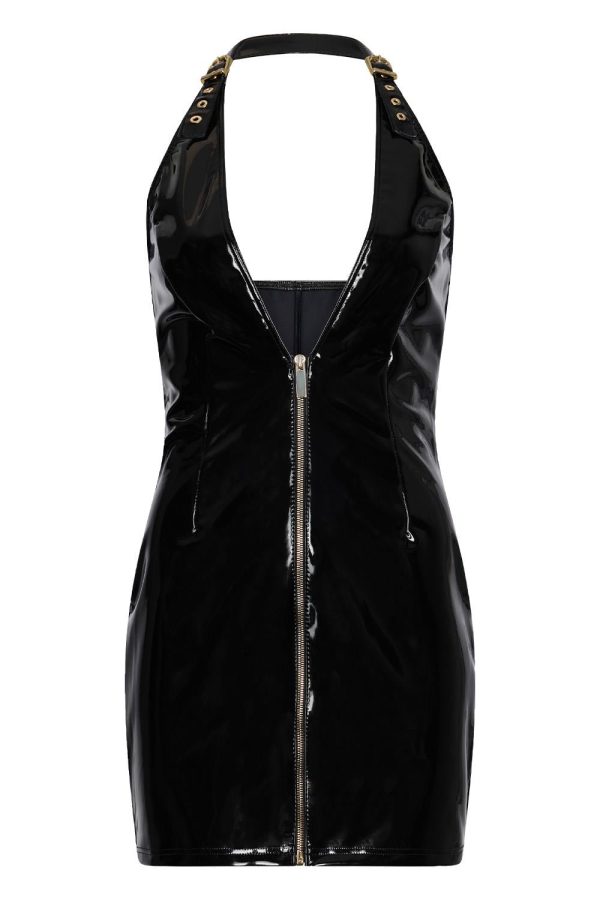 Alternative view of GUILTY PLEASURE HELIX HALTER DRESS BLACK, L