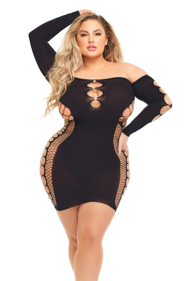 DIAMOND DRIPPIN DRESS BLACK, QS