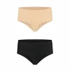 Bye Bra Invisible High Brief 2-Pack Nude & Black