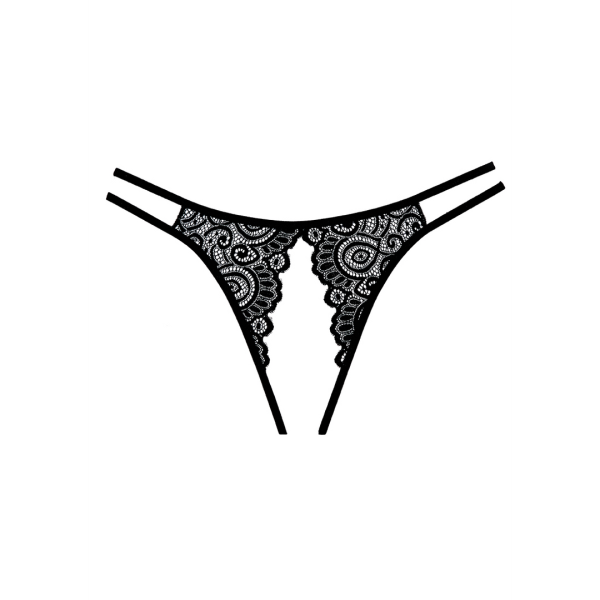 Best-selling styleCrotchlessOuvert styleSoft materialScalloped lace/