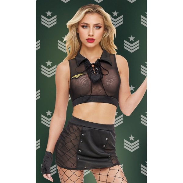 Alternative view of BACI LINGERIE SERGEANT SEDUCTION SET BLACK,  OS