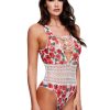 WHITE FLORAL & LACE TEDDY - Boutique Anelma erotic lingerie