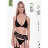 GARTER AND PANTY SET BLACK sexy lingerie