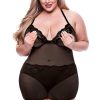 BACI 2 PCS. ECO CHEMISE AND PANTY SET BLACK - Boutique Anelma erotic lingerie