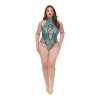 BACI LINGERIE EMERALD LACE BODYSUIT GREEN - Boutique Anelma erotic lingerie