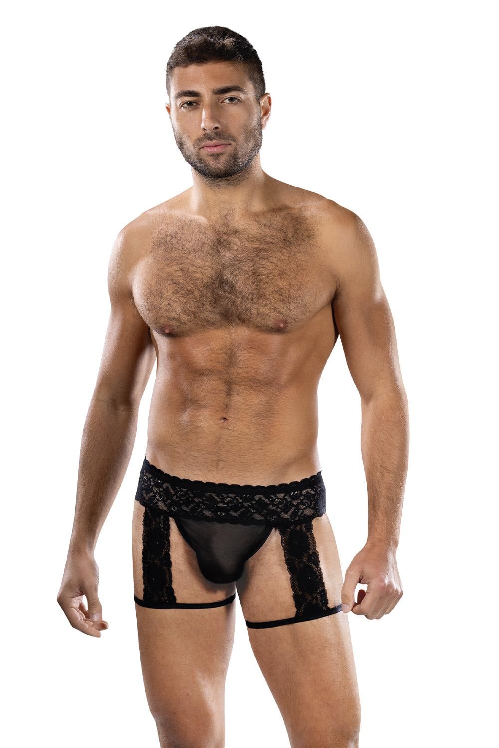 ENVY MIDNIGHT STRIDE GARTERS BLACK erotic lingerie