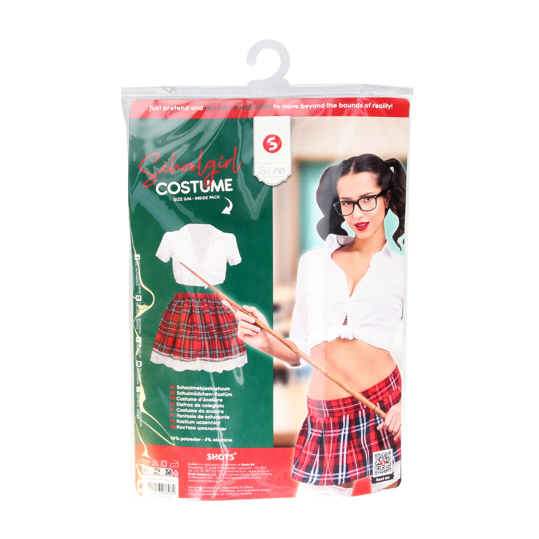 Schoolgirl Costume - S/M - White - Boutique Anelma Schoolgirl Costume - S/M - White