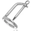 METAL HARD Stainless Steel Glans Ring with Urethral Plug