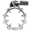 Metal Hard Anti-Erection Steel Control Ring 3.8cm Spiked Inner Design