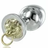 Metal Hard Steel Plug with Carved Tiger & Ring - Boutique Anelma Metal Hard Steel Plug with Carved Tiger & Ring