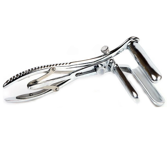 Metal Hard - potrojny wziernik anatomiczny stal chirurgiczna 9 cm - Boutique Anelma <h2>Metal Hard Triple Steel Dilator with Adjustable System</h2>