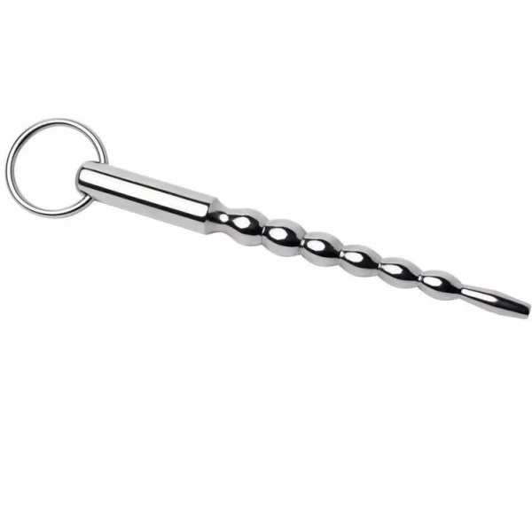 Metal Hard Stainless Steel Intimate Dilator 7mm Beaded Curved Tip 14cm