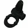 Baile Sweet Ring Black - Vibrating Silicone Intimate Ring with Rabbit Element