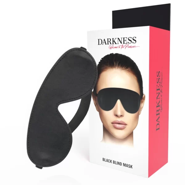 Darkness Premium PVC Black Adjustable Eye Mask for Sensory Play