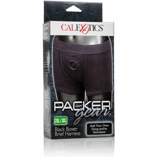 CalExotics Packer Gear Boxer Harness Czarna - Komfortowa uprząż bokserska - Boutique Anelma <strong>CalExotics Packer Gear Black Boxer Harness – Advanced Support and Comfort</strong><br><br>Upgrade your experience with the CalExotics Packer Gear Black Boxer Harness