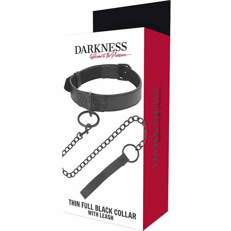 Bondage - Boutique Anelma featuring multiple adjustment holes to accommodate a wide range of neck sizes.<br><br>The collar is equipped with a sturdy metal hoop