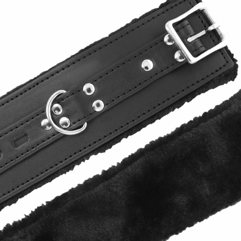 Darkness Kajdanki z CzarnÄ… PodszywkÄ… Regulowane Skora Syntetyczna - Boutique Anelma <h2>Darkness Black Lined Adjustable Restraint Cuffs Faux Leather</h2>